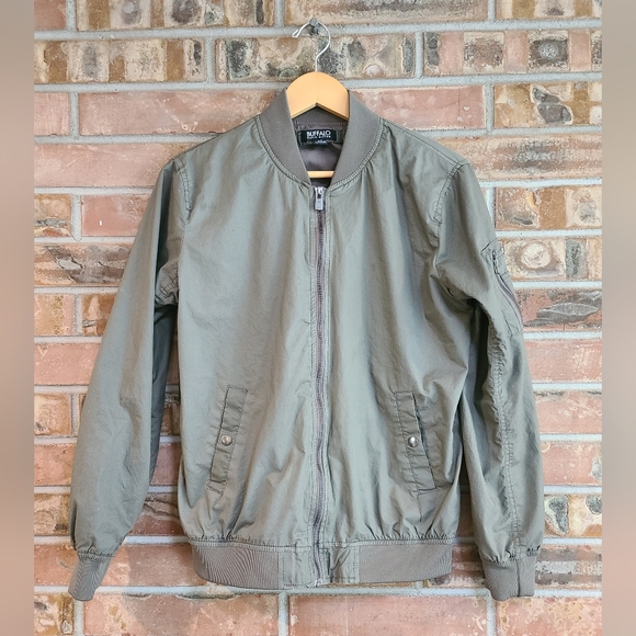 Buffalo David Bitton Men's Gray Bomber Jacket Sz S - Picture 1 of 10